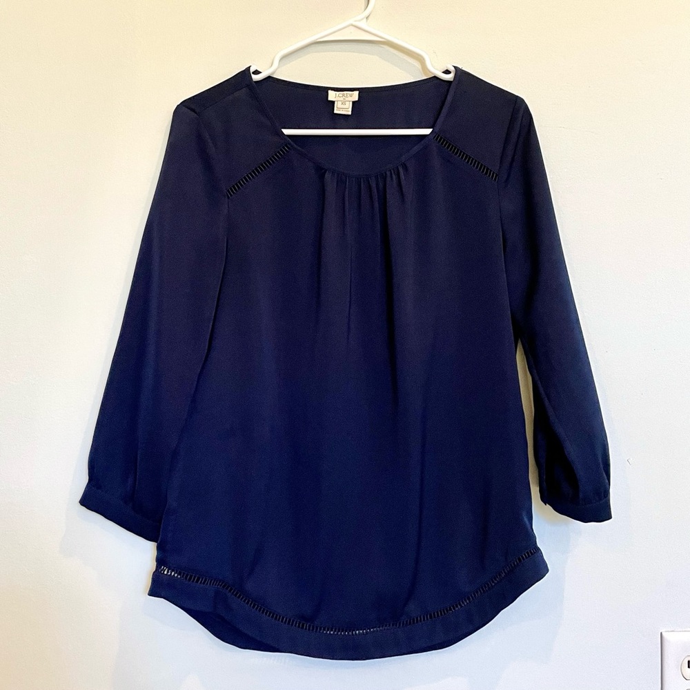 J. Crew Navy Dress Top